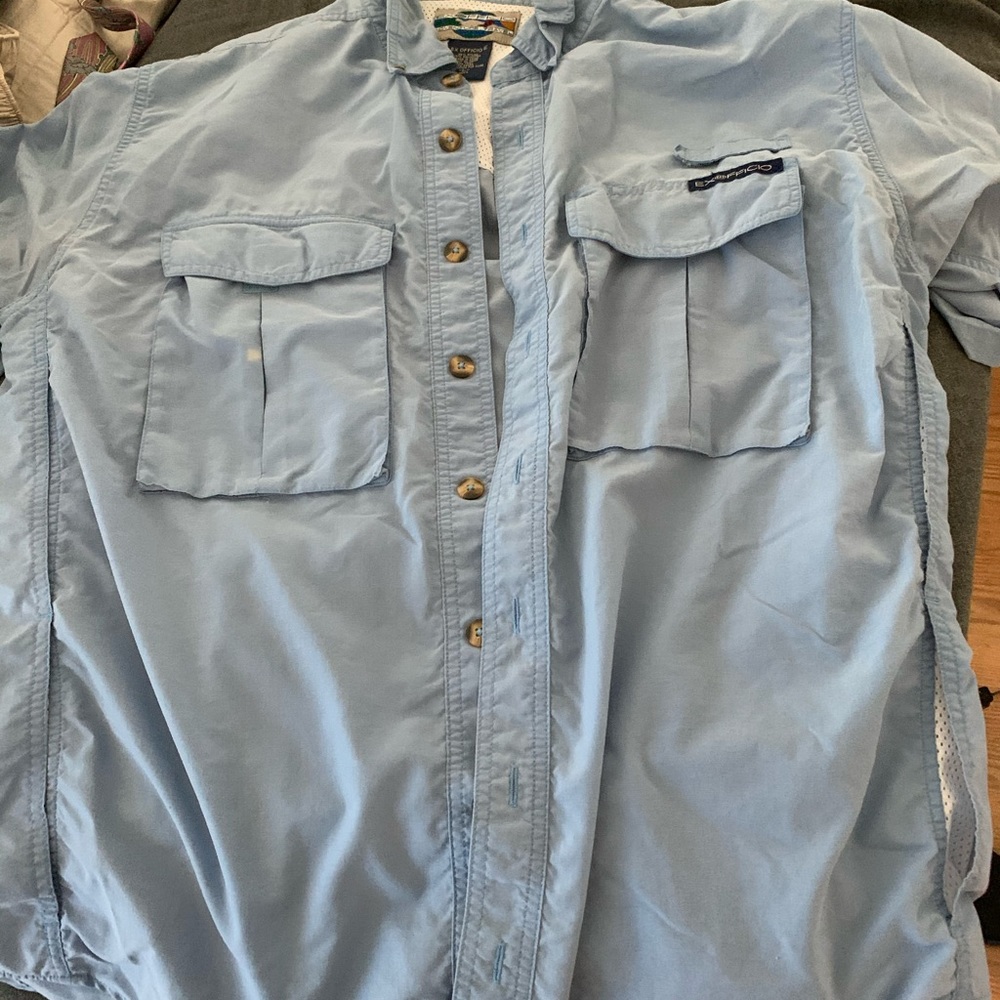 Cargo shirt short sleeve blue